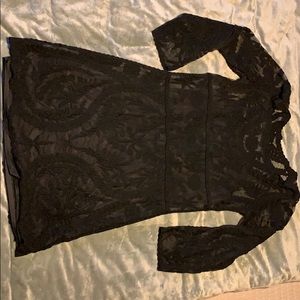 Black lace dress
